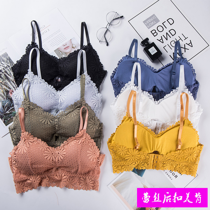 Lace Bralette Set - Bra renda gadis seksi 3D, pakaian