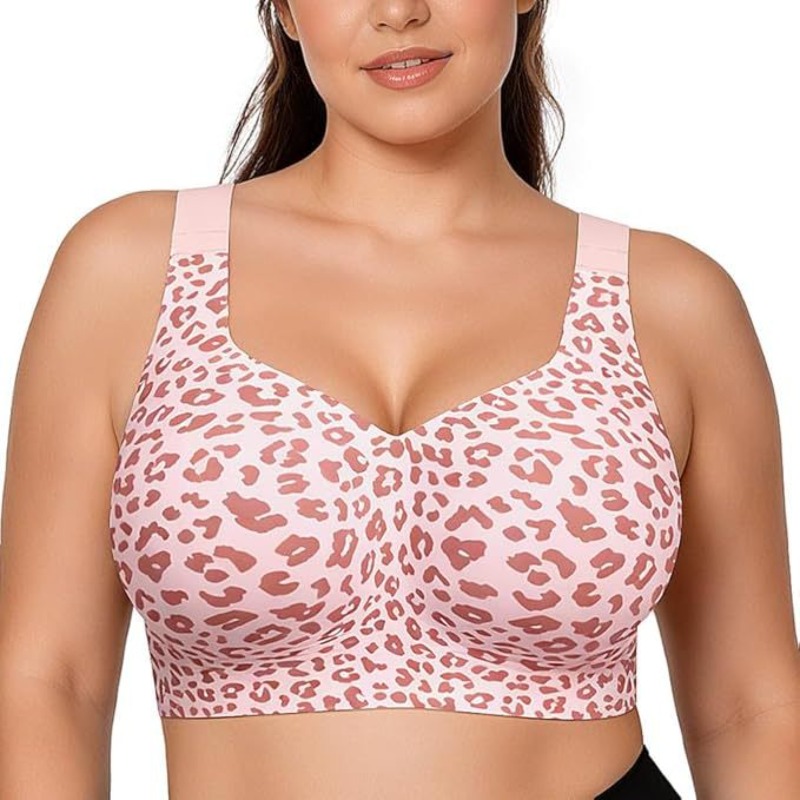Plunge Bra Push Up - Leopard Jelly Bras Tanpa Kawat Penyangga
