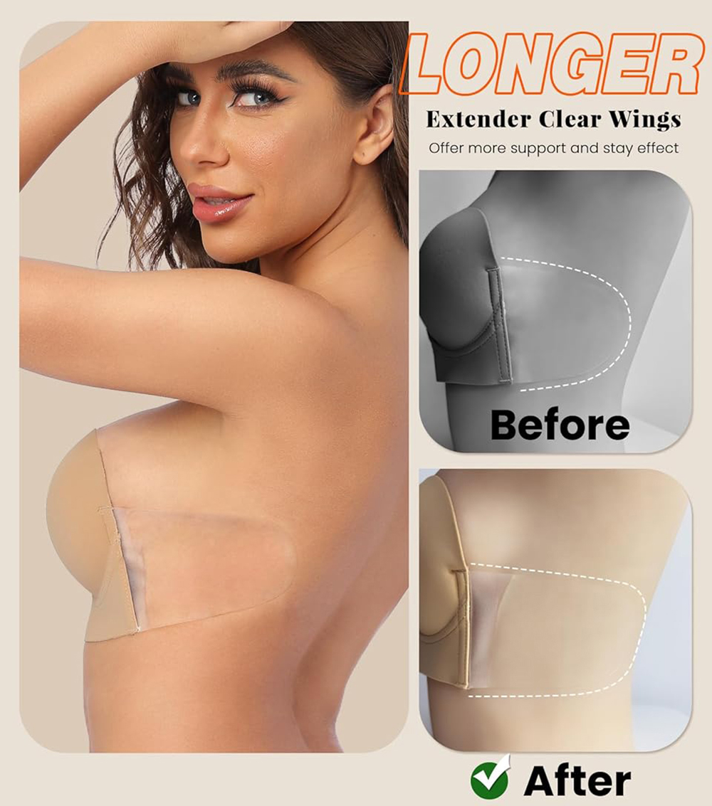 Bra Tempel Deep Plunge Tanpa T - Backless Bra Sticky ulasan dan harga