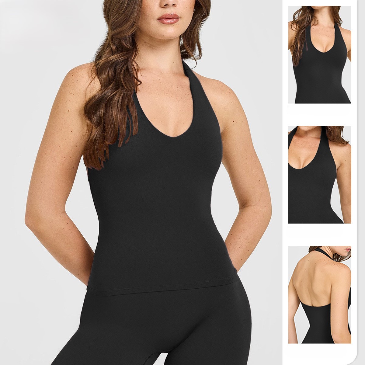 Bra Olahraga Yoga Halter Neck  - Plunge Bra Push Up ulasan dan harga