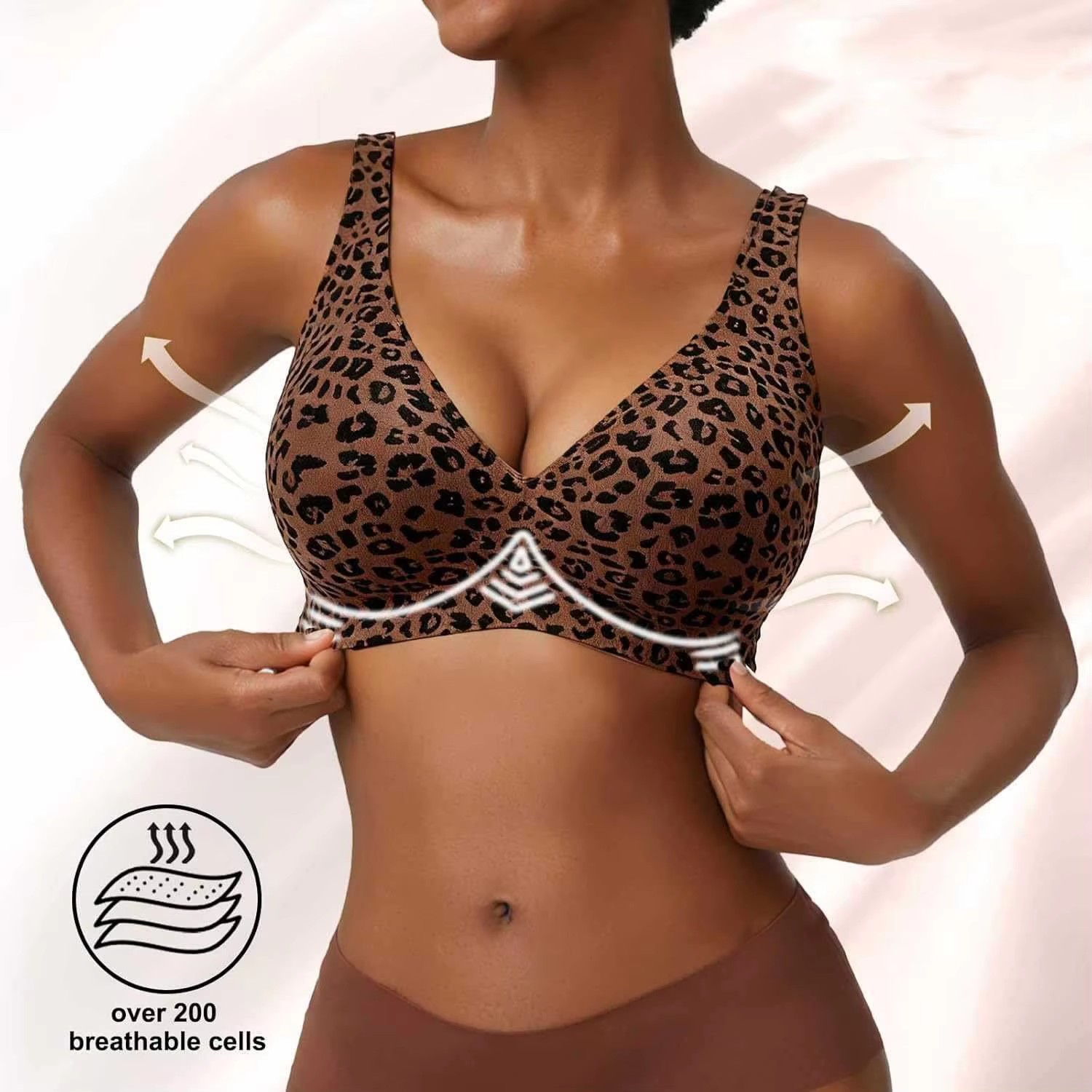 Pakaian dalam bra motif macan  - Minimizer Bra Women ulasan dan harga