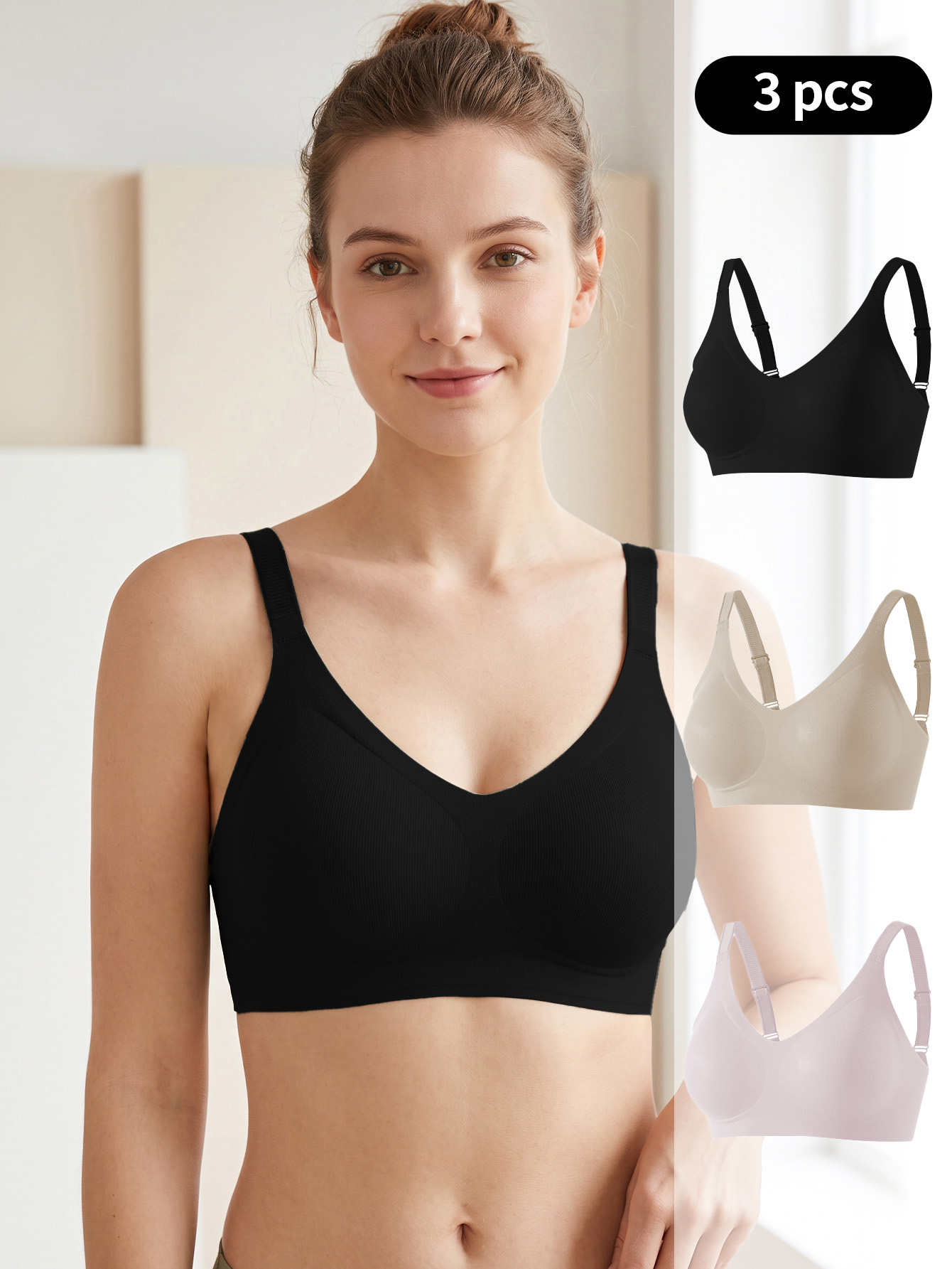 Set 3 Buah Bra Nirkabel Rajuta - Wirefree Bra Comfort ulasan dan harga